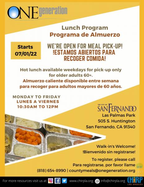 One Generation Senior Lunch Program | Chirp LA
